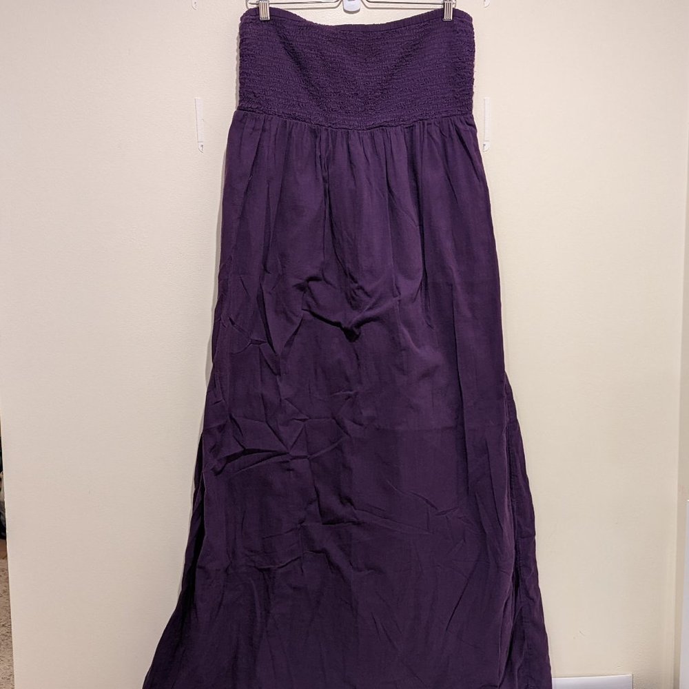(0309) Strapless Maxi Dress